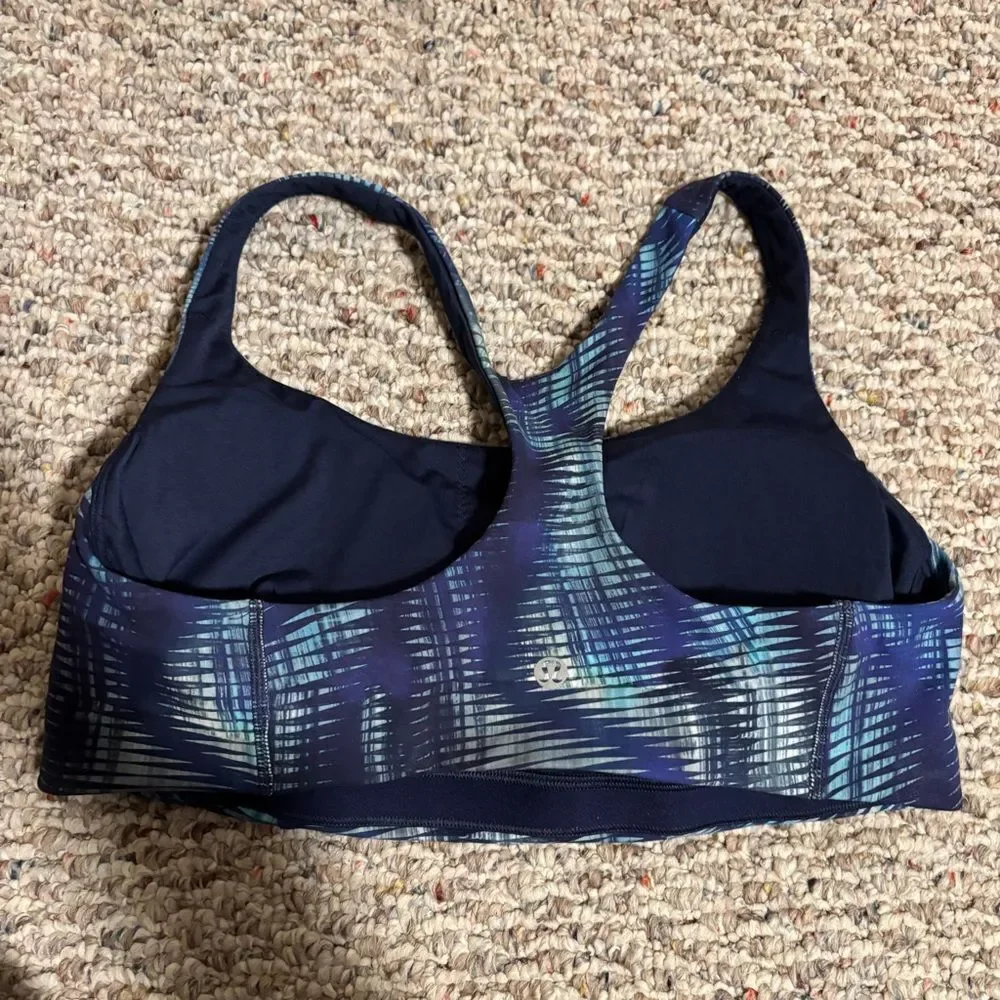 Lululemon Wunder Train Bra *Medium Support, C/D Shapeshifter Flux Blue- Size 12